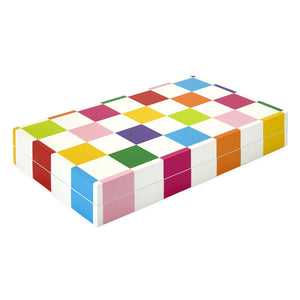 Checkerboard Backgammon Set - Rainbow