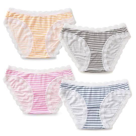Stripe Out Knickers Set of 4
