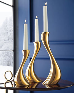 Cobra Candleholder 3pc Set - 18k Gold Plated