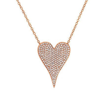 Load image into Gallery viewer, Rose Gold Pave Heart Necklace