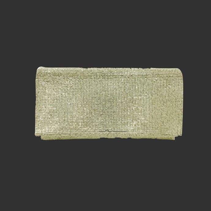 Gold Fold-Over Clutch