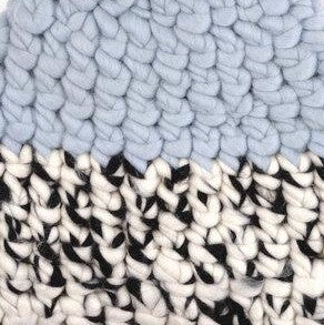 Small Snood - ice, black and white blend