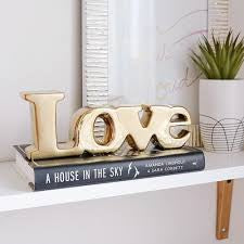 Love Ceramic Decor Sculpture - 9.5”L x 5”H