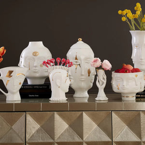 Gilded Muse Gala Round Vase