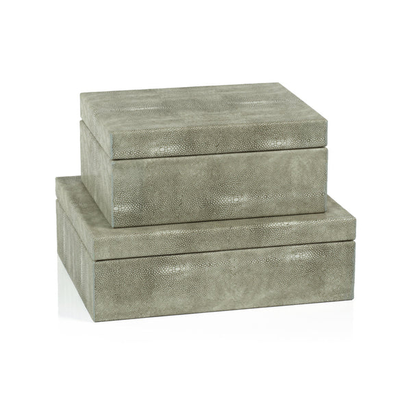 Moorea Shagreen Leather Box
