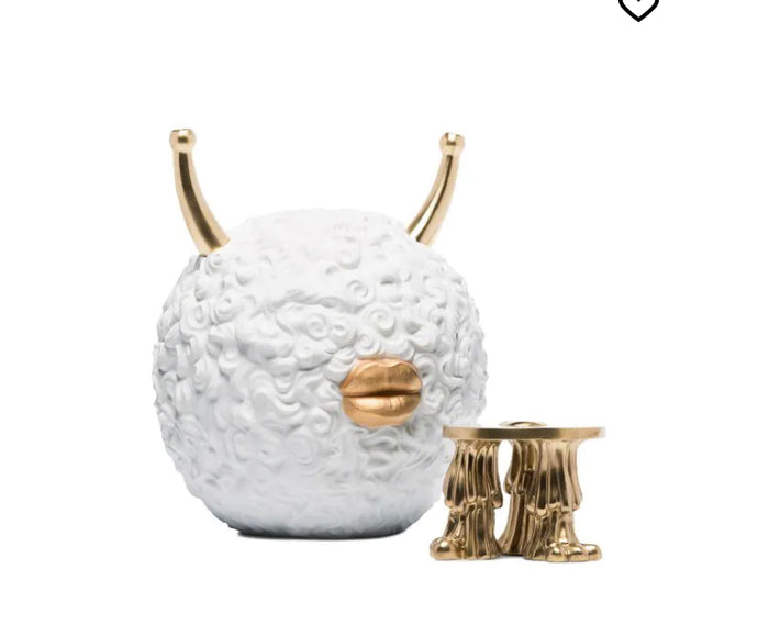 Haas Monster Ball Incense Burner - White/Gold