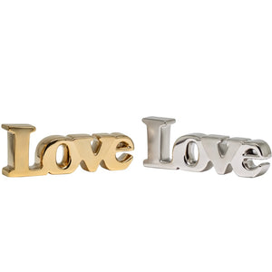 Love Ceramic Decor Sculpture - 9.5”L x 5”H