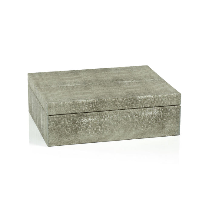 Moorea Shagreen Leather Box / large 11x9x4