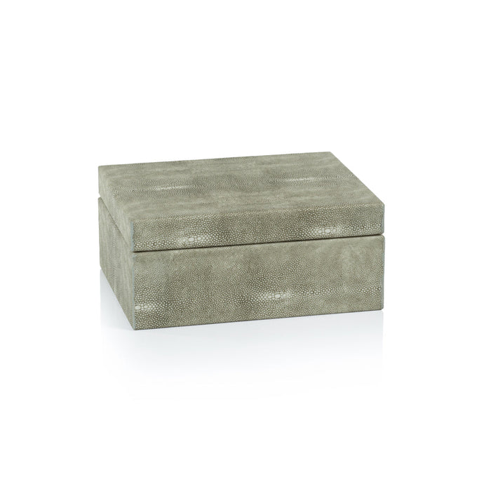 Moorea Shagreen Leather Box / small 9x7x4”