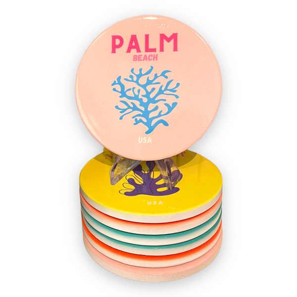 Dolce Beach & Vita Coasters - Set of 3 (Palm Beach, The Hamptons, cape Cod