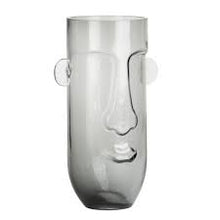 Load image into Gallery viewer, Face Glass Vase - Smoke
