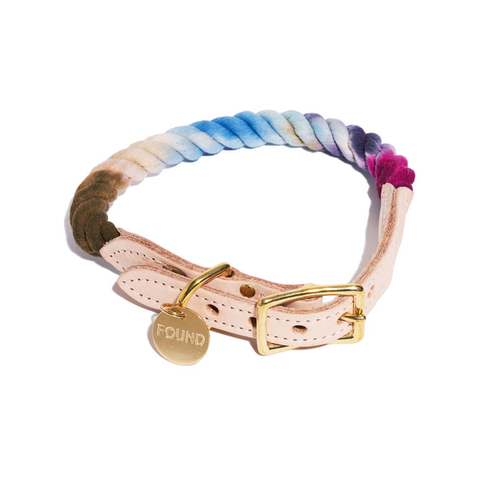Mood Ring Ombre Cotton Rope Cat & Dog Collar