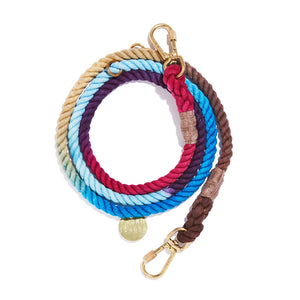 Mood Ring Ombre Cotton Rope Dog Leash, Adjustable