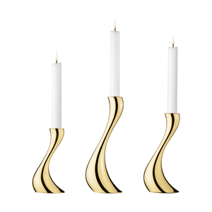 Cobra Candleholder 3pc Set - 18k Gold Plated