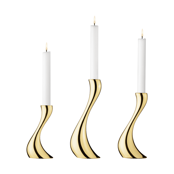 Cobra Candleholder 3pc Set - 18k Gold Plated