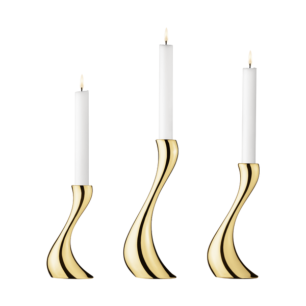 Cobra Candleholder 3pc Set - 18k Gold Plated