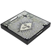Load image into Gallery viewer, Poker Face Square Lacquer  Tray
