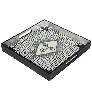 Poker Face Square Lacquer  Tray