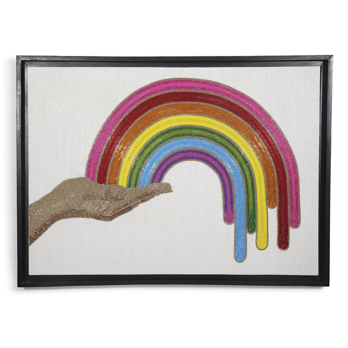 Rainbow Hand Beaded Art Work