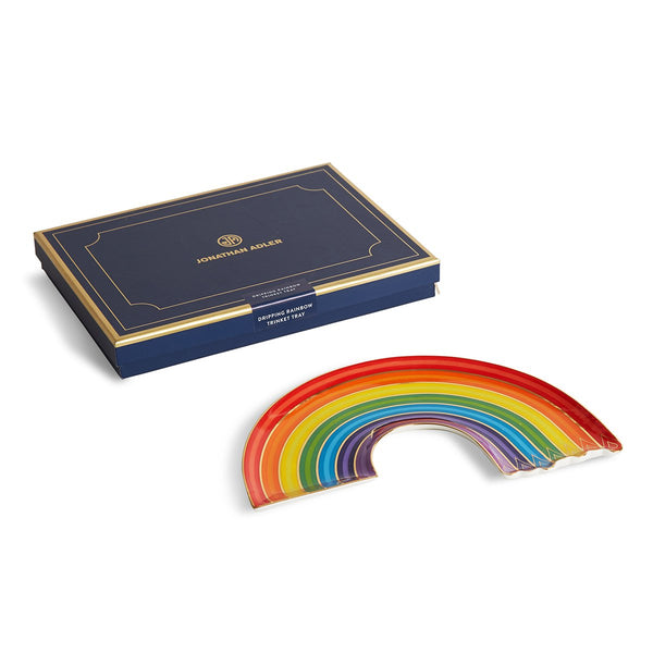 Dripping Rainbow Trinket Tray | Multicolour