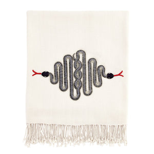 Snake Embellished Throw