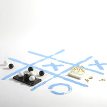 Load image into Gallery viewer, Brass &amp; Marble Tic-Tac-Toe Set